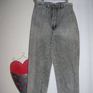 Vintage PS Gitano denim jeans grey stone acid wash 80s 90s Small 24" torn as is